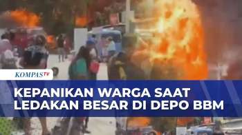 Detik-detik Tangki Penyimpanan BBM Meledak Saat Pengisian Di SPBU Panabo Filipina