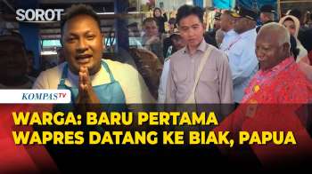 Wapres Gibran Kunker Ke Biak, Disambut Pedagang Pasar Ikan Fandoi