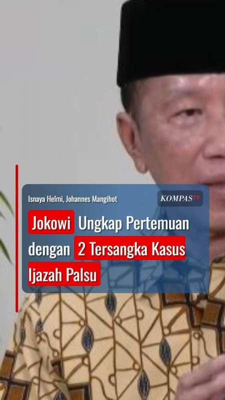 Jokowi Ungkap Pertemuannya dengan 2 Tersangka Kasus Ijazah Palsu