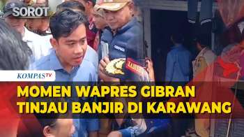 Momen Wapres Gibran Rakabuming Tinjau Banjir Di Karawang