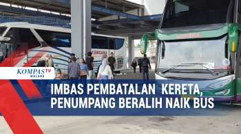 Imbas Pembatalan Keberangkatan Kereta Api, Bus Jurusan Jakarta Ramai Penumpang