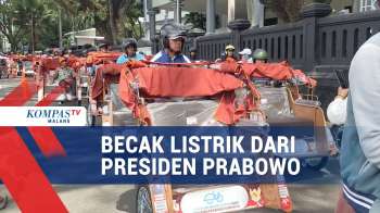 200 Tukang Becak Di Kota Malang Dapat Bantuan Becak Listrik Dari Presiden Prabowo