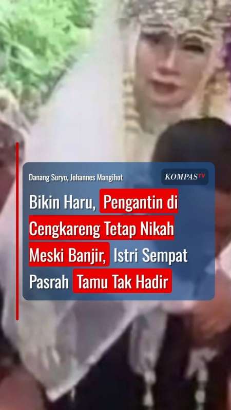 Bikin Haru, Pengantin di Cengkareng Tetap Nikah Meski Banjir, Istri Sempat Pasrah