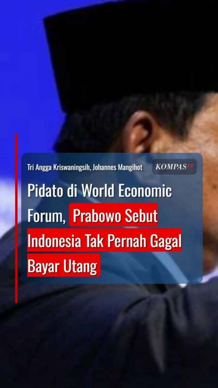 Pidato di World Economic Forum, Prabowo Sebut Indonesia Tak Pernah Gagal Bayar Utang