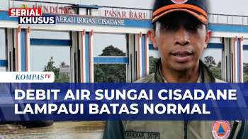 Debit Air Sungai Cisadane Melampaui Batas Normal, Sirine Pintu Air Sepuluh Berbunyi | KOMPAS MALAM