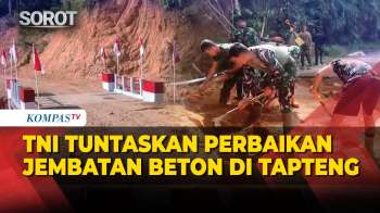 TNI Tuntaskan Perbaikan Jembatan Beton Di Tapanuli Tengah Pascabencana