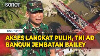 TNI AD Rampungkan Jembatan Bailey Penghubung Dua Desa Di Langkat Pascabencana