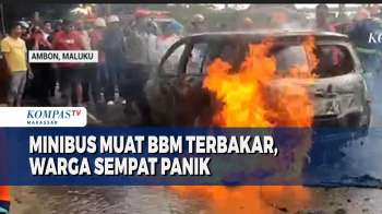 Minibus Muat BBM Terbakar, Warga Sempat Panik