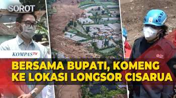 Bersama Bupati, Komeng Tinjau TKP Pencarian Korban Longsor Cisarua Bandung Barat