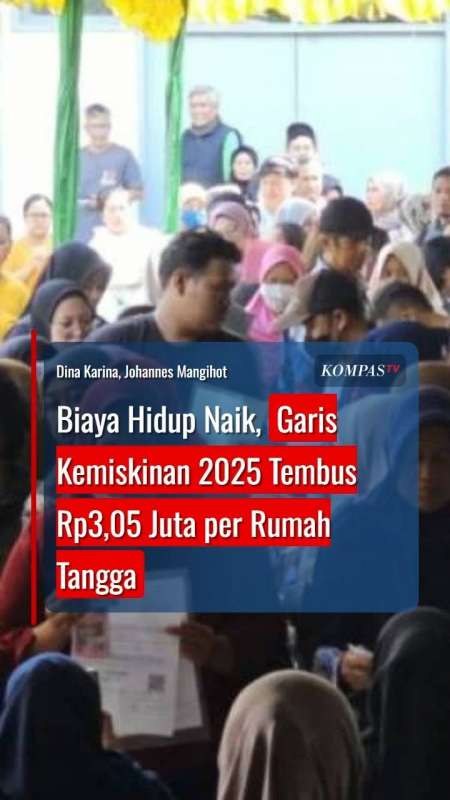 Biaya Hidup Naik, Garis Kemiskinan 2025 Tembus Rp3,05 Juta Per Rumah Tangga