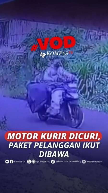 MOTOR KURIR DICURI, PAKET PELANGGAN IKUT DIBAWA