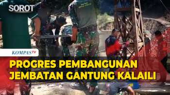 Sudah 45,5 Persen, Begini Progres Pembangunan Jembatan Gantung Kalaili Oleh TNI AD Di Aceh Tengah