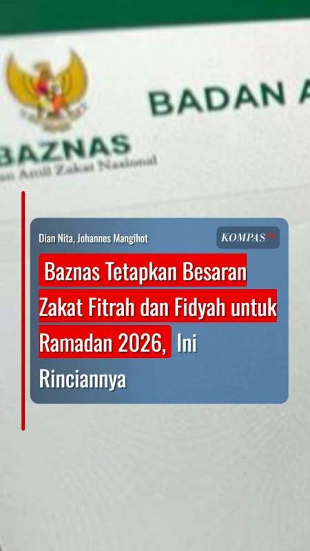 Baznas Tetapkan Besaran Zakat Fitrah dan Fidyah untuk Ramadan 2026, Ini Rinciannya