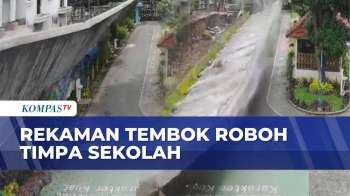 Rekaman Tembok Setinggi 5 Meter Tiba-Tiba Roboh dan Menimpa Sekolah di Jakarta |BERUT