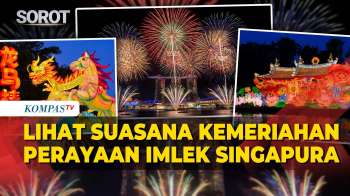 Kemilau Meriah Perayaan Imlek Singapura, Lentera Raksasa Naga-Kembang Api Dihadirkan!