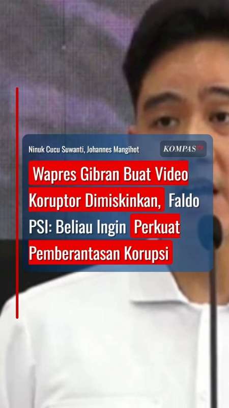 Wapres Gibran Buat Video Koruptor Dimiskinkan, Faldo: Ingin Perkuat Pemberantasan Korupsi