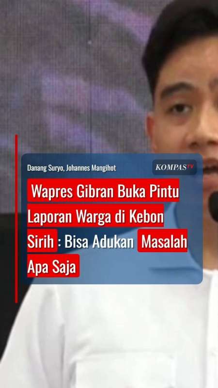 Wapres Gibran Buka Pintu Laporan Warga Di Kebon Sirih: Bisa Adukan Masalah Apa Saja