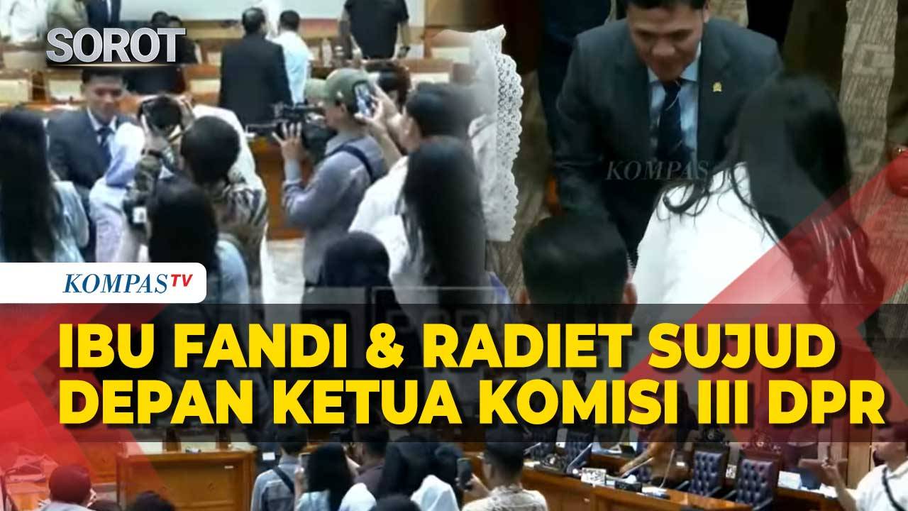 Sujud Depan Ketua Komisi III DPR! Ibu ABK Fandi & Radiet Cari Keadilan untuk Anak Didampingi Hotman