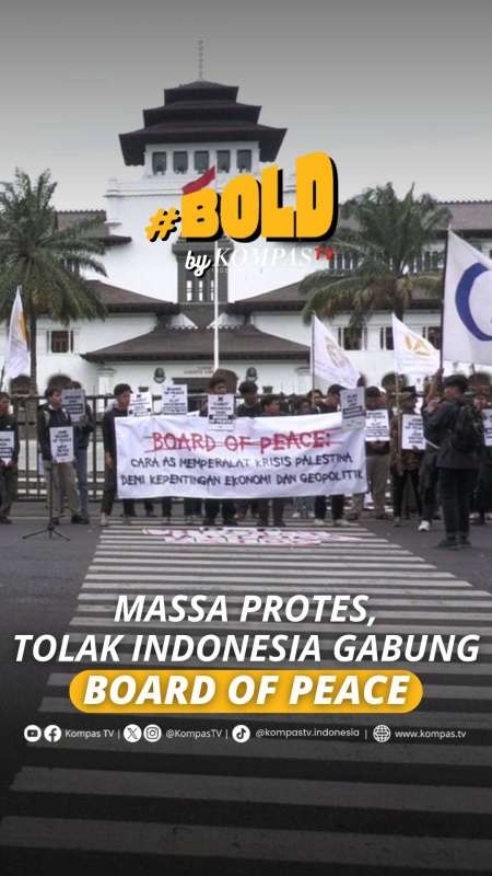 MASSA PROTES, TOLAK INDONESIA GABUNG BOARD OF PEACE