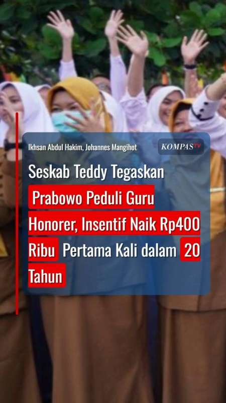 Seskab Teddy Tegaskan Prabowo Peduli Guru Honorer, Naikkan Insentif Jadi Rp400 Ribu