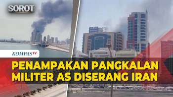 Penampakan Pangkalan Militer AS Diserang Iran, Asap Membumbung