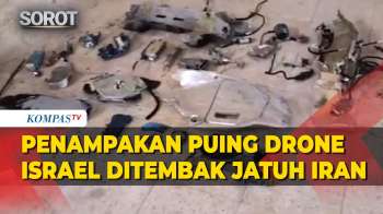 Ditembak Jatuh Iran! Penampakan Pecahan Puing Drone Israel Hancur