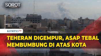 Serangan Udara AS-Israel Di Teheran Picu Kepulan Asap Tebal Di Langit Kota