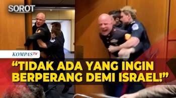 Aksi Protes Mantan Marinir AS Tolak Perang Untuk Israel, Lengan Patah Saat Ditarik Paksa