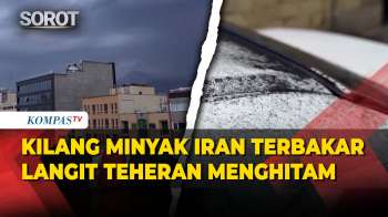 Langit Teheran Menghitam! Imbas Kilang Minyak Iran Terbakar Diserang AS-Israel