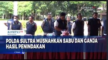 Polda Sultra Musnahkan Lebih Dari Enam Kilogram Sabu Dan Ganja Hasil Sitaan