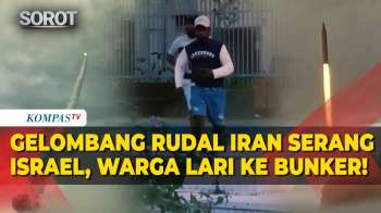 Melesat! Gelombang Ke-31 Rudal Iran Serang Israel, Warga Tel Aviv Lari Ke Bunker