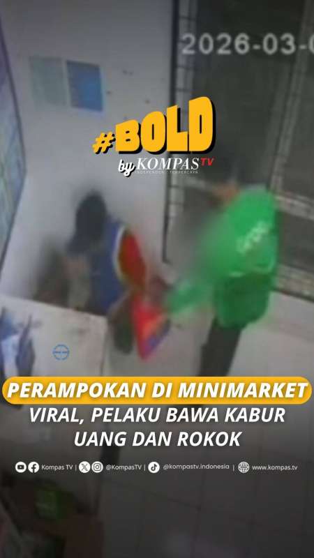 PERAMPOKAN DI MINIMARKET VIRAL, PELAKU BAWA KABUR UANG DAN ROKOK