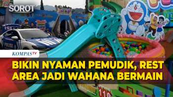 Manjakan Pemudik, Rest Area Milik Polisi Disulap Jadi Wahana Bermain Berkonsep Doraemon