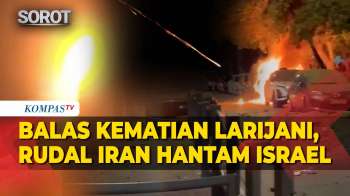 Api Berkobar! Hujan Rudal Iran Hantam Israel, IRGC Balas Kematian Ali Larijani
