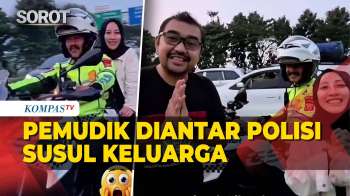Tertinggal Di Rest Area Cipali, Pemudik Ini Diantar Polisi Susul Keluarga