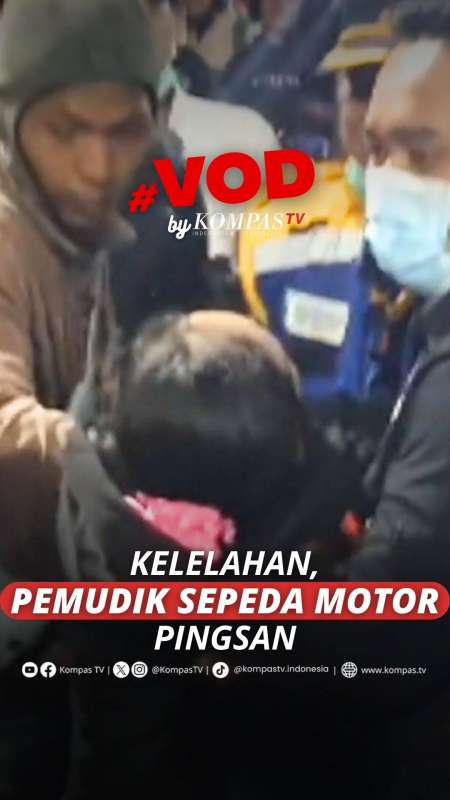 KELELAHAN, PEMUDIK SEPEDA MOTOR PINGSAN