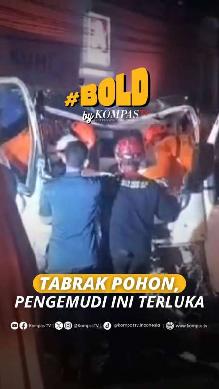 TABRAK POHON, PENGEMUDI TRUK TERLUKA