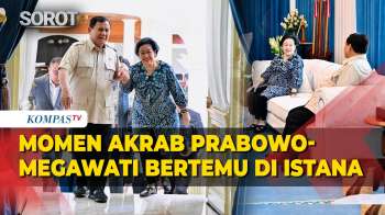 Potret Momen Akrab Prabowo Dan Megawati Bertemu, Gandeng Tangan Saat Tiba Di Istana
