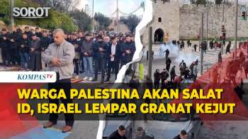 Detik-Detik Pasukan Israel Lempar Granat Kejut, Usir Warga Palestina Salat Idulfitri Di Al-Aqsa