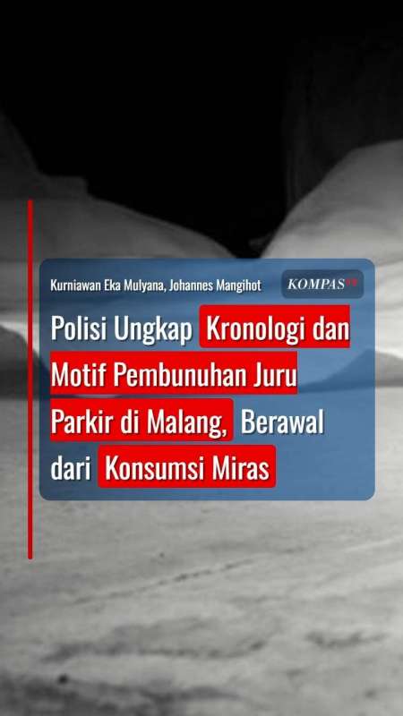 Polisi Ungkap Kronologi dan Motif Pembunuhan Juru Parkir di Malang, Berawal Minum Bareng