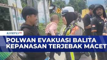 Aksi Polwan Evakuasi Balita Kepanasan Yang Terjebak “One Way” Selama 1 Jam | KOMPAS MALAM