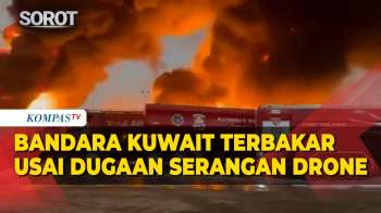 Bandara Kuwait Terbakar Usai Dugaan Serangan Drone, Tangki BBM Dilalap Api