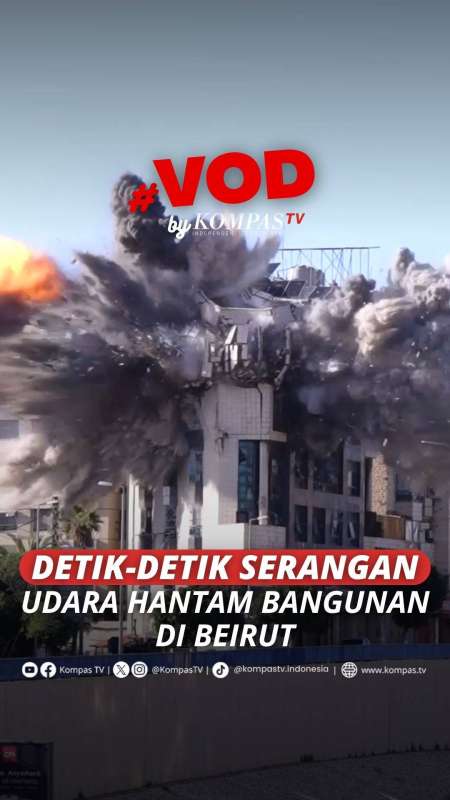DETIK-DETIK SERANGAN UDARA HANTAM BANGUNAN DI BEIRUT