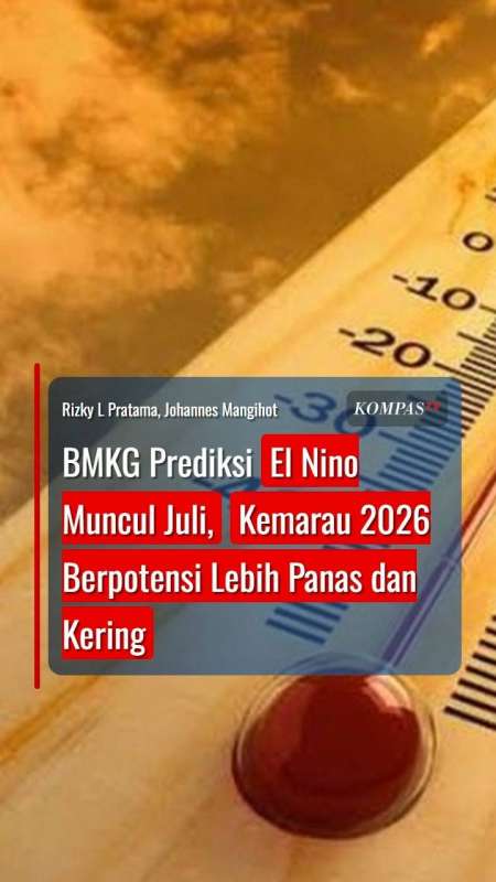 BMKG Prediksi El Nino Muncul Juli 2026, Kemarau Berpotensi Lebih Panas dan Kering