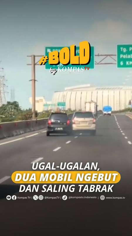 UGAL-UGALAN, DUA MOBIL NGEBUT DAN SALING TABRAK
