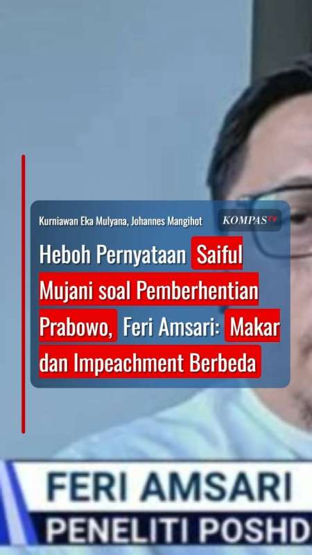 Heboh Pernyataan Saiful Mujani soal Prabowo, Feri Amsari: Makar dan Impeachment Berbeda