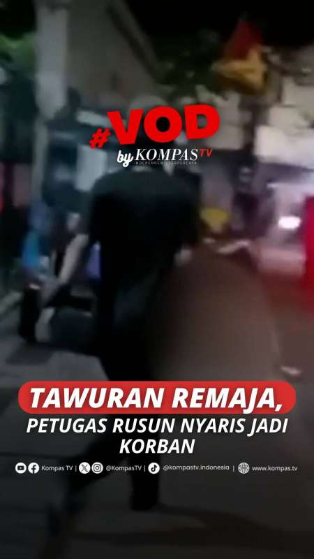 TAWURAN REMAJA, PETUGAS RUSUN NYARIS JADI KORBAN