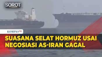 Suasana Selat Hormuz Usai AS-Iran Tak Capai Kesepakatan, Kapal-Kapal Terhenti