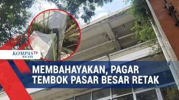 Tembok Pagar Pasar Besar Lantai Tiga Kembali Retak