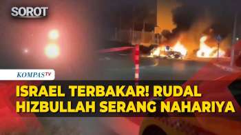 Rudal Hizbullah Bombardir Langit Israel! Kota Nahariya Terbakar